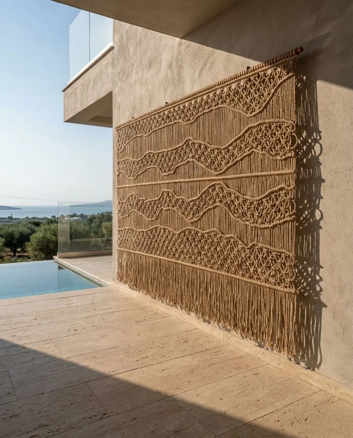 Büyük Makrome Duvar Süsü